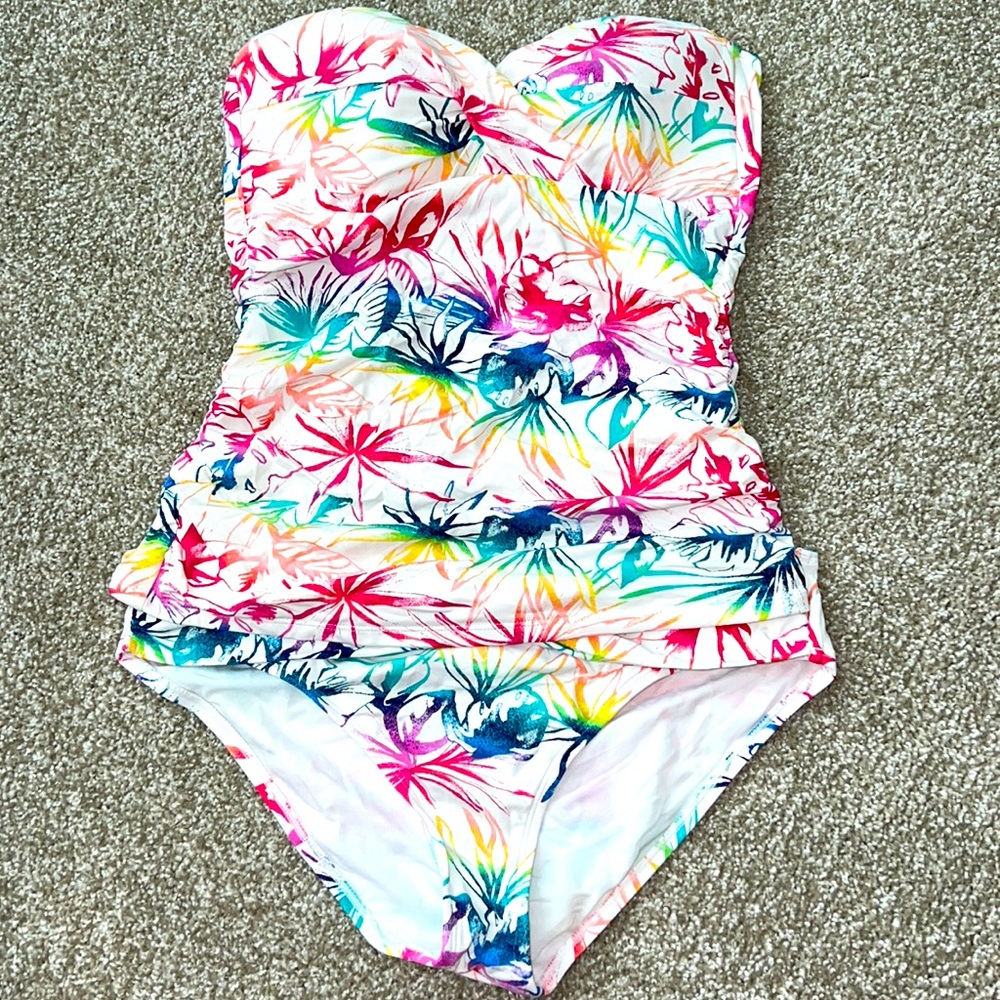 Tommy Bahama Tankini Rainbow Palm Fronds Medium Large